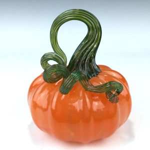 Transparent Orange Pumpkin with Olive Green Stem