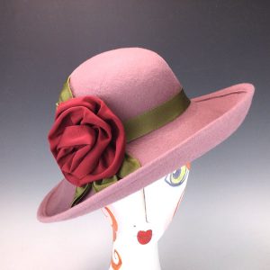 Grosgrain Rose Cloche Old Rose/Rose