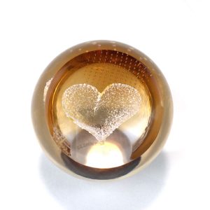 Heart of Gold Paperweight by Caithness Glass