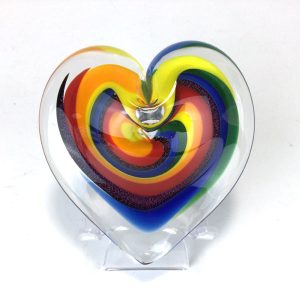 Rainbow Dream Heart Paperweight