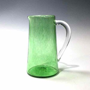 Glass Cylinder Pitcher in Green