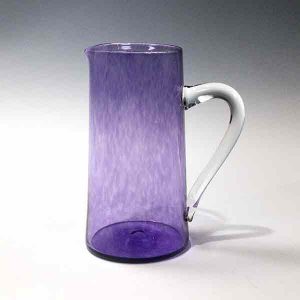 Glass Cylinder Pitcher in Amethyst