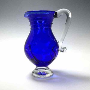 Wheatonarts Lilypad Pitcher Cobalt Blue