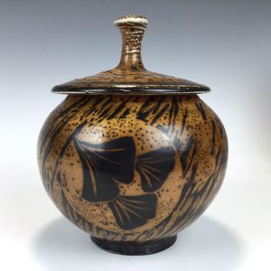 Striped Lidded Bowl by Terry Plasket