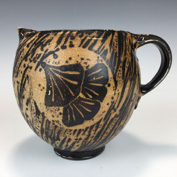 Ginkgo Leaf Pottery Pitcher by Terry Plasket