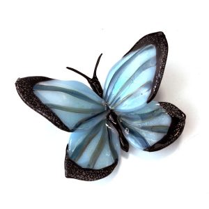 Blue Morpho Butterfly Sculpture by Loy Allen