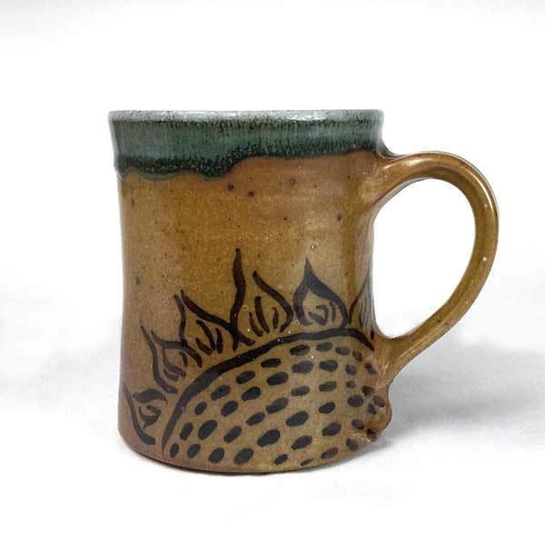 Phyllis Seidner Salt Glazed Sunflower Mug