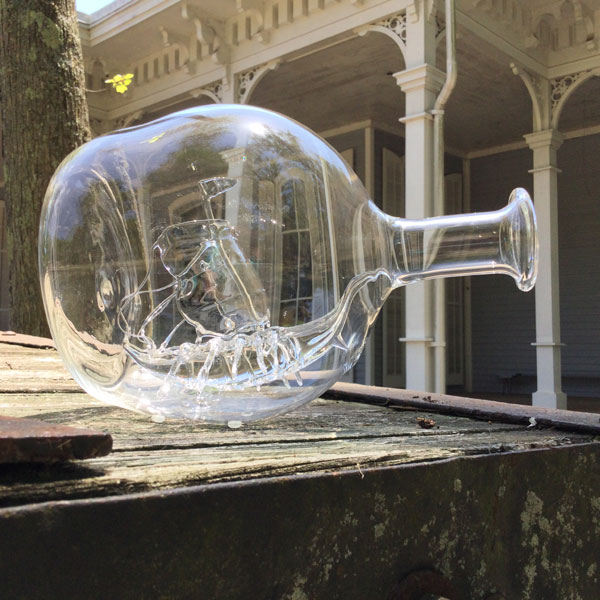Ghost Viking Long Ship Bottle by Jason Gordon