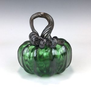 Cauldron Green Glass Pumpkin