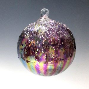Glass Ornament Ice Cap Amethyst