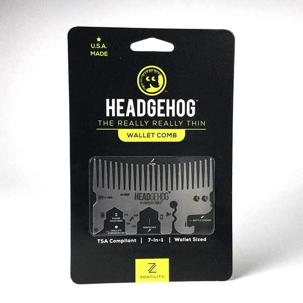 Wallet Sized Headgehog(TM) Wallet Comb Silver
