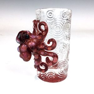 Red Octopus Shot Glass by Mazet Studios