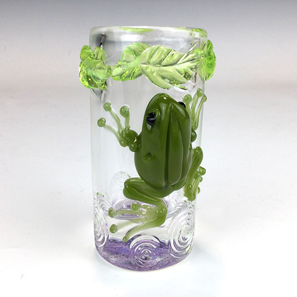 Green Frog Shot Glass by Mazet Studios