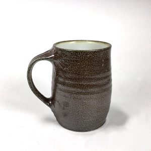 Amy Reilly Salt Glaze Barrel Mug with White Interi