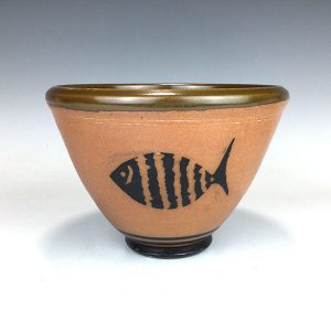 Fish Pottery Bowl by Terry Plasket