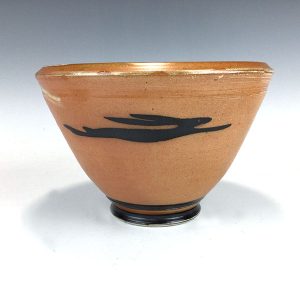 Running Rabbit Pottery Bowl by Terry Plasket