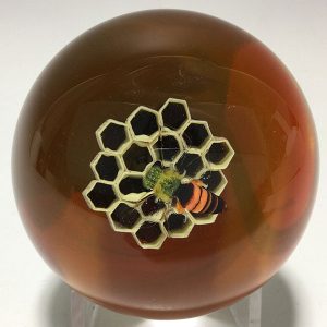 Honeycomb with Bee Paperweight