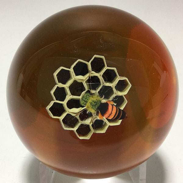 Honeycomb with Bee Paperweight