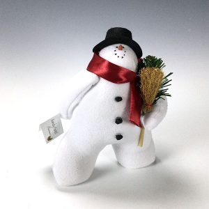 Fleece Snowman "Parson Brown" with Hat and Broom