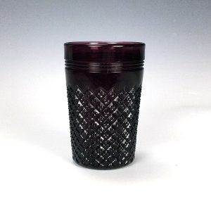 Pressed Glass Tumbler Amethyst
