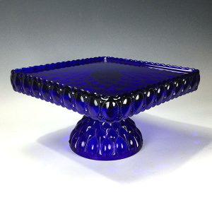 Square Cake Plate Cobalt