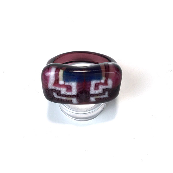 Amethyst Oblong Glass Ring by Ryoko Tsukurimichi