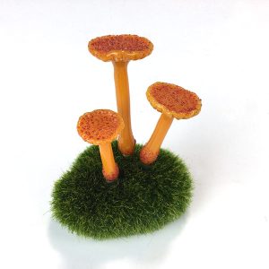 3 Orange Mushroom Set Plant Stakes Jupiter Nielsen