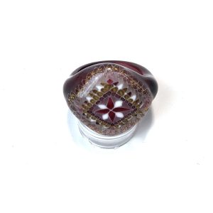 Amethyst Flower Glass Ring by Ryoko Tsukurimichi