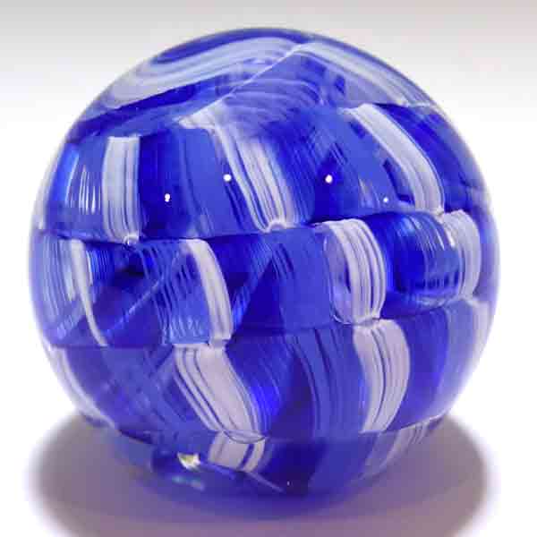 Rope Twist Paperweight in Cobalt by WheatonArts