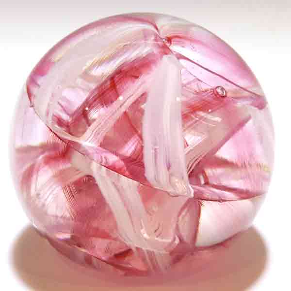 Rope Twist Paperweight in Gold Ruby by WheatonArts