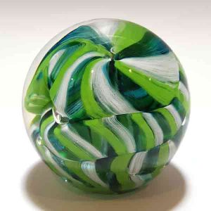Rope Twist Paperweight in Green by WheatonArts