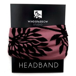 Rose Spice Pink Botanical Headband by Windsparrow