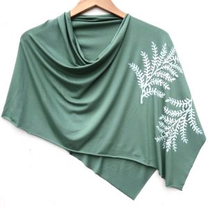 Leafy Lightweight Poncho by Windsparrow