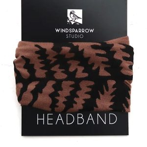 Latte Brown Botanical Headband by Windsparrow