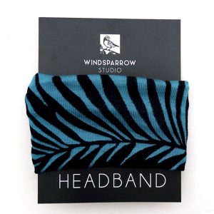 Muted Teal Botanical Headband by Windsparrow