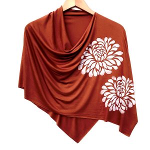Chrysanthemum Lightweight Poncho by Windsparrow