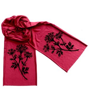 Parsley Branch Skinny Scarf by Windsparrow