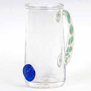 Aqua/White Handle Beer Mug by Michael Egan