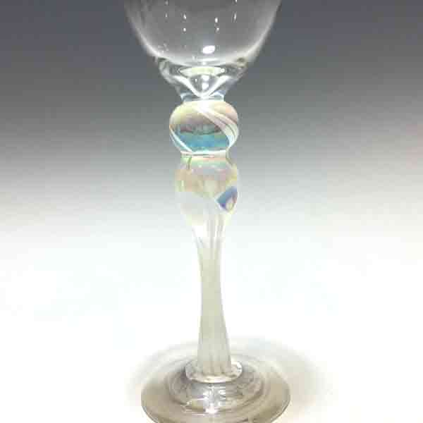 Wine Goblet in White by Rosetree Glass Studio