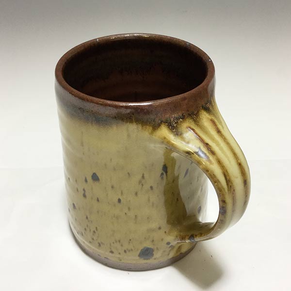 Amy Peseller Beer Mug Ruga Clay with Yellow
