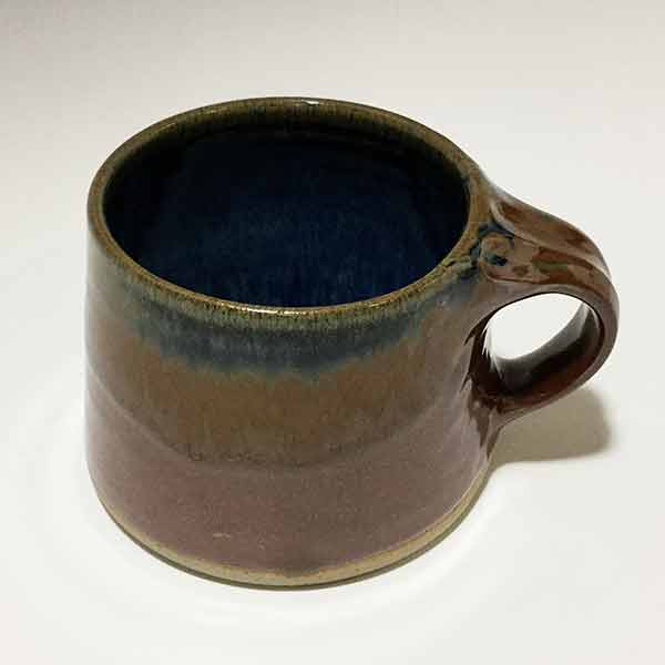 Amy Peseller Blue and Brown Mug