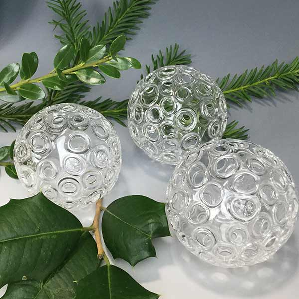 Clear Dotted Orb Ornament