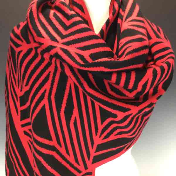 Camellia Wrap in Cherry/Black by LiaMolly
