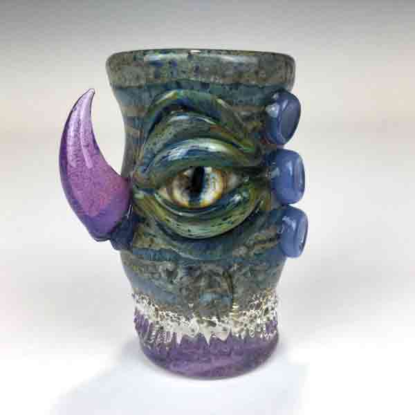Blue Monster with Horn Shot Glass by Mazet