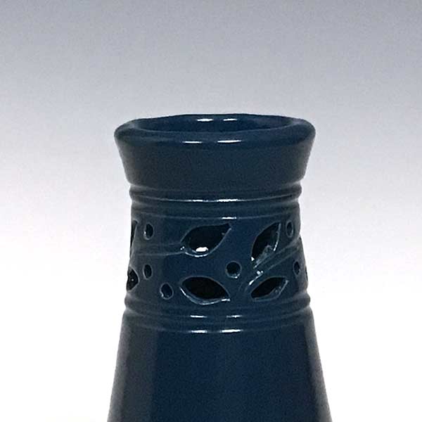 Cutwork Vase in Sapphire by Phyllis Seidner