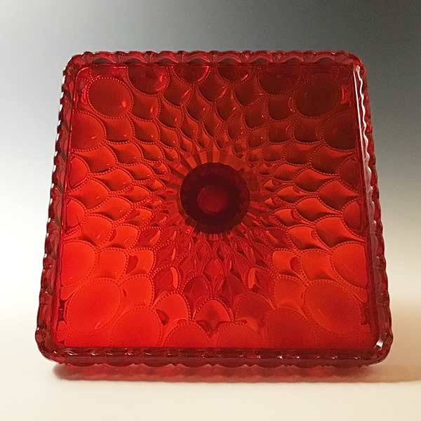 Red Square Cake Plate